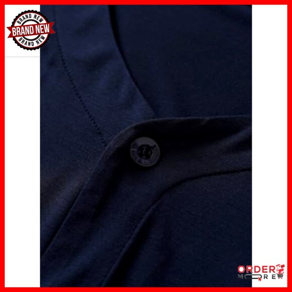 Men's Bamboo Viscose Pajama Shirt 2 Pack, Relaxed Fit, Short Sleeve - Picture 4 of 6